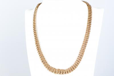 Collier or jaune 18 carats maille américaine 2