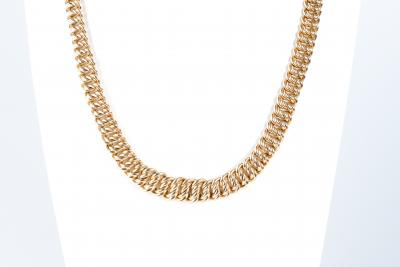 Collier or jaune 18 carats maille américaine 2