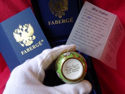 Oeuf impérial de la Maison Fabergé numéroté - numéroté COA - Boîte originale avec aigle - Finition or 24 carats 2