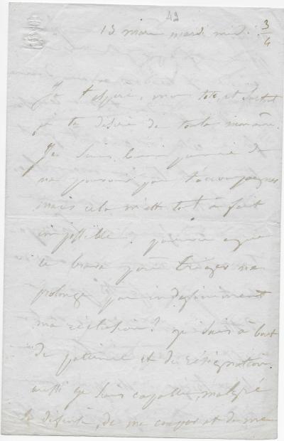 Juliette DROUET - Lettre autographe signée à Victor HUGO - Les Misérables 2