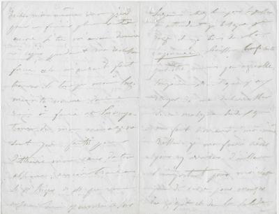 Juliette DROUET - Lettre autographe signée à Victor HUGO - Les Misérables 2