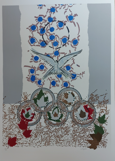 Jean Paul Riopelle  Jeux Olympiques (1988)  Lithographie originale en couleurs signée au crayon et justifiée en 300 exemplaires sur papier Arches. 2