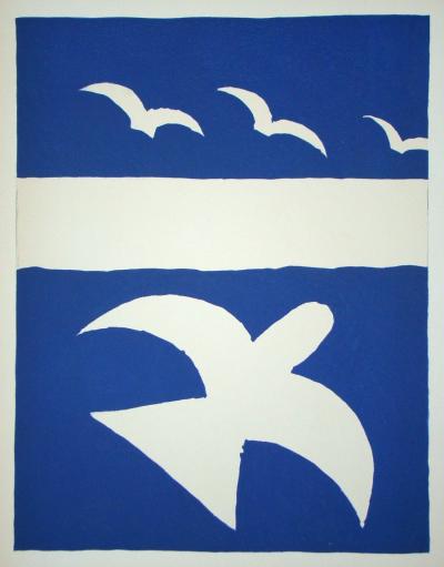 Georges BRAQUE - Les Oiseaux, 1955 - Lithographie originale