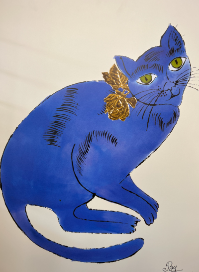 Andy Warhol, Cat, 1957, poster 1996