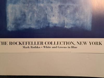 Mark Rothko, White and Greens in Blue poster, 1998 2