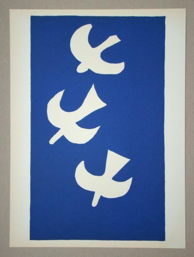 Georges BRAQUE - Trois Oiseaux, 1955 - Lithographie originale 2