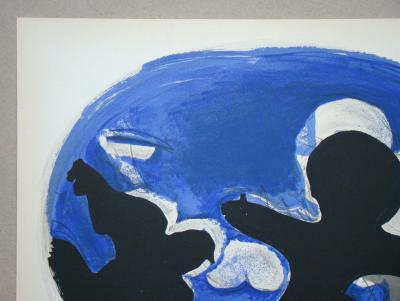 Georges BRAQUE - Deux Oiseaux Sur Fond Bleue, 1955 - Lithographie originale 2
