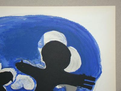 Georges BRAQUE - Deux Oiseaux Sur Fond Bleue, 1955 - Lithographie originale 2