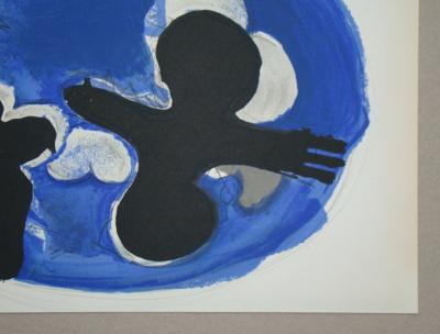 Georges BRAQUE - Deux Oiseaux Sur Fond Bleue, 1955 - Lithographie originale 2
