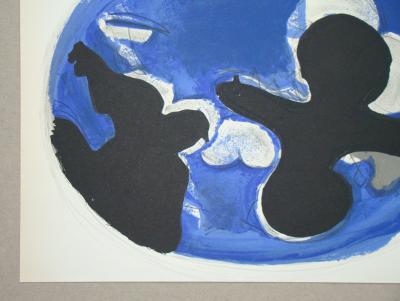 Georges BRAQUE - Deux Oiseaux Sur Fond Bleue, 1955 - Lithographie originale 2