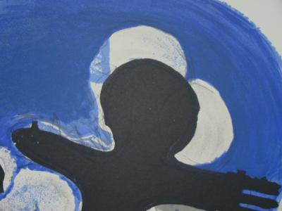 Georges BRAQUE - Deux Oiseaux Sur Fond Bleue, 1955 - Lithographie originale 2