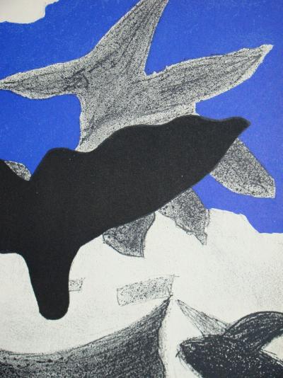 Georges BRAQUE - Deux Oiseaux Avec Nuages, 1955 - Original lithograph 2
