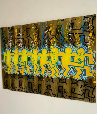 Skayzoo - Joy of Motion - Technique mixte sur bois 2