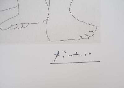 Pablo Picasso : Portrait et nu cubiste - Gravure originale signée 2