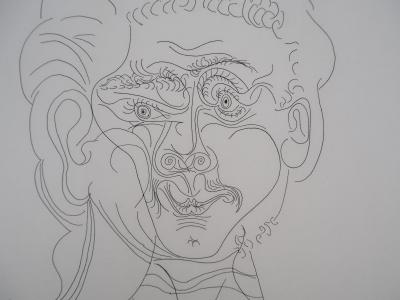 Pablo Picasso : Le double regard du peintre - Gravure originale signée 2