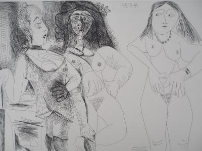 Pablo Picasso : Degas chez les filles - Gravure originale signée 2