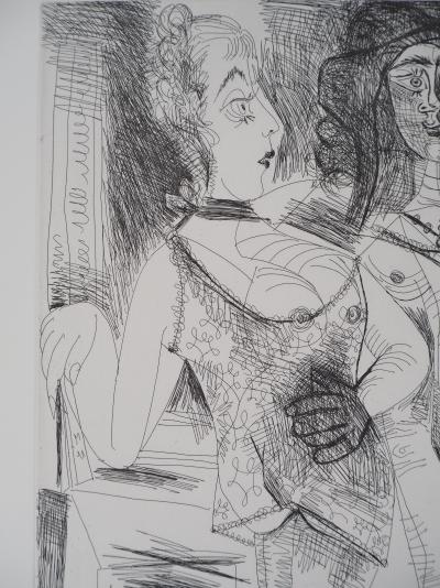 Pablo Picasso : Degas chez les filles - Gravure originale signée 2