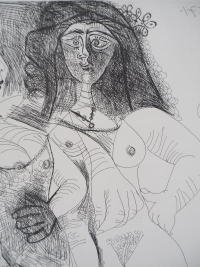 Pablo Picasso : Degas chez les filles - Gravure originale signée 2