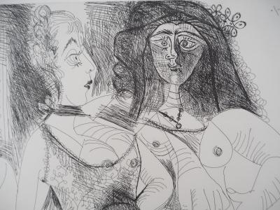 Pablo Picasso : Degas chez les filles - Gravure originale signée 2