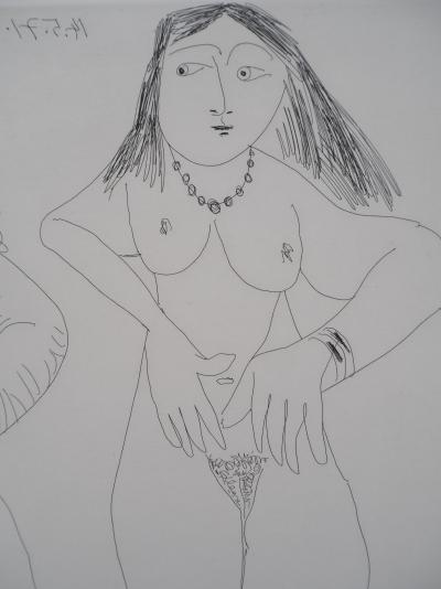 Pablo Picasso : Degas chez les filles - Gravure originale signée 2