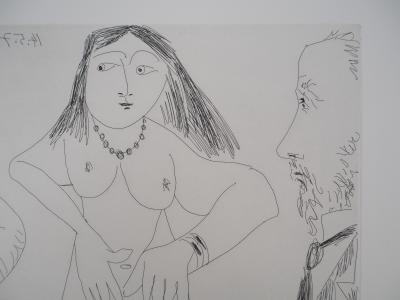 Pablo Picasso : Degas chez les filles - Gravure originale signée 2