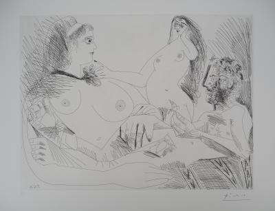 Pablo Picasso : Jeune femme à sa toilette - Gravure originale signée 2