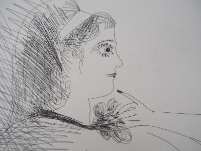 Pablo Picasso : Jeune femme à sa toilette - Gravure originale signée 2