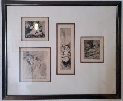 Erika - gravures érotiques 1999 cadre sous verre 2
