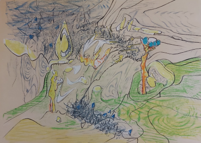 Roberto  Matta   0 nain de Venus (1976)  Lithographie originale signée au crayon 2