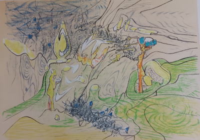 Roberto  Matta   0 nain de Venus (1976)  Lithographie originale signée au crayon 2