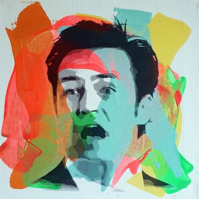 PyB -  Matthew Perry Chandler , 2023 - Technique mixte sur toile 2