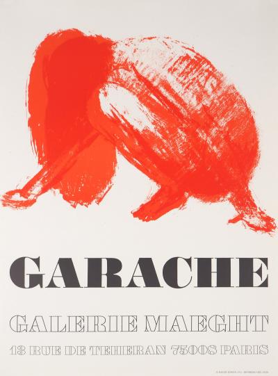 Claude GARACHE : Femme agenouillée - Lithographie originale 2