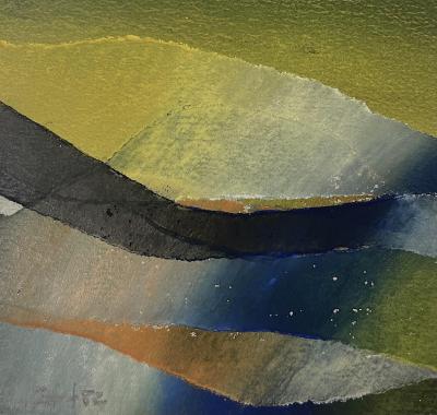 Jim Bird - Landscape of the mind - Pastel & collage signé 2