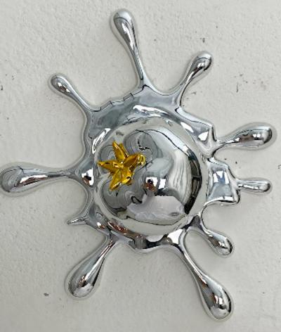 Sagrasse - Splat Silver - Résine et poudre de marbre 2