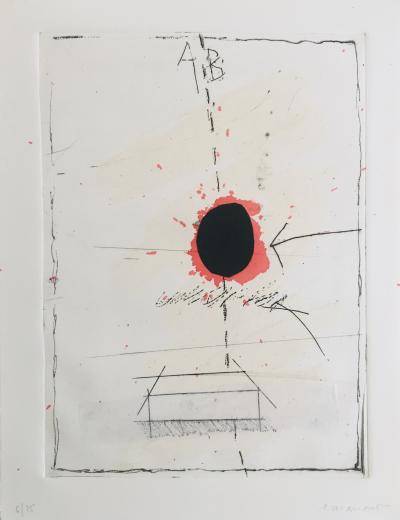 James COIGNARD - Carnet de voyage, 1982 - Gravure originale au Carborandum signée au crayon 2