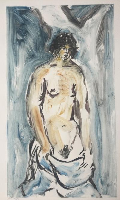 Romain SUZZONI - Nu vers 1980 - Monotype unique signé 2