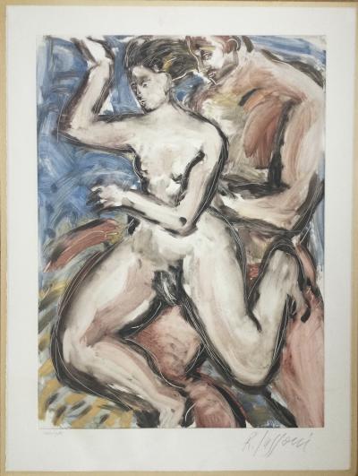 Romain SUZZONI - Couple enlacé - Monotype unique signé 2
