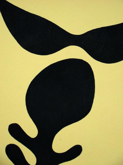 Jean Hans ARP (d’après) - Moustaches et squelette, 1957 - Pochoir en couleurs 2