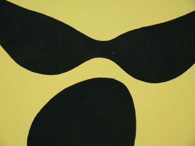 Jean Hans ARP (d’après) - Moustaches et squelette, 1957 - Pochoir en couleurs 2