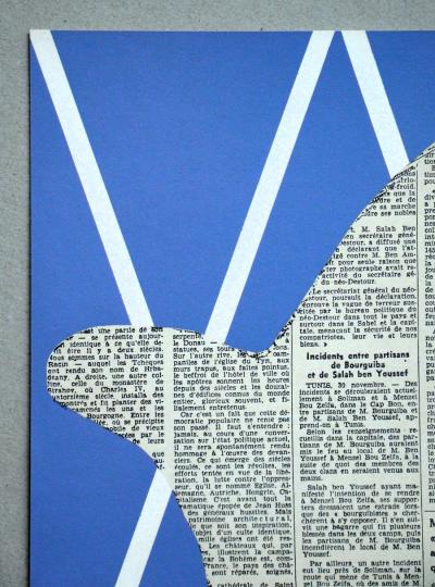 Georges BRAQUE (after) - Papier collé, 1956 - Serigraphy monogrammed 2