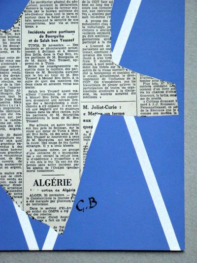 Georges BRAQUE (after) - Papier collé, 1956 - Serigraphy monogrammed 2