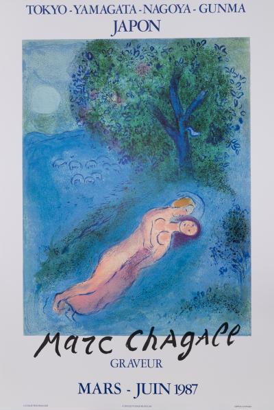 Marc CHAGALL : Daphnis et Chloé - Affiche originale signée