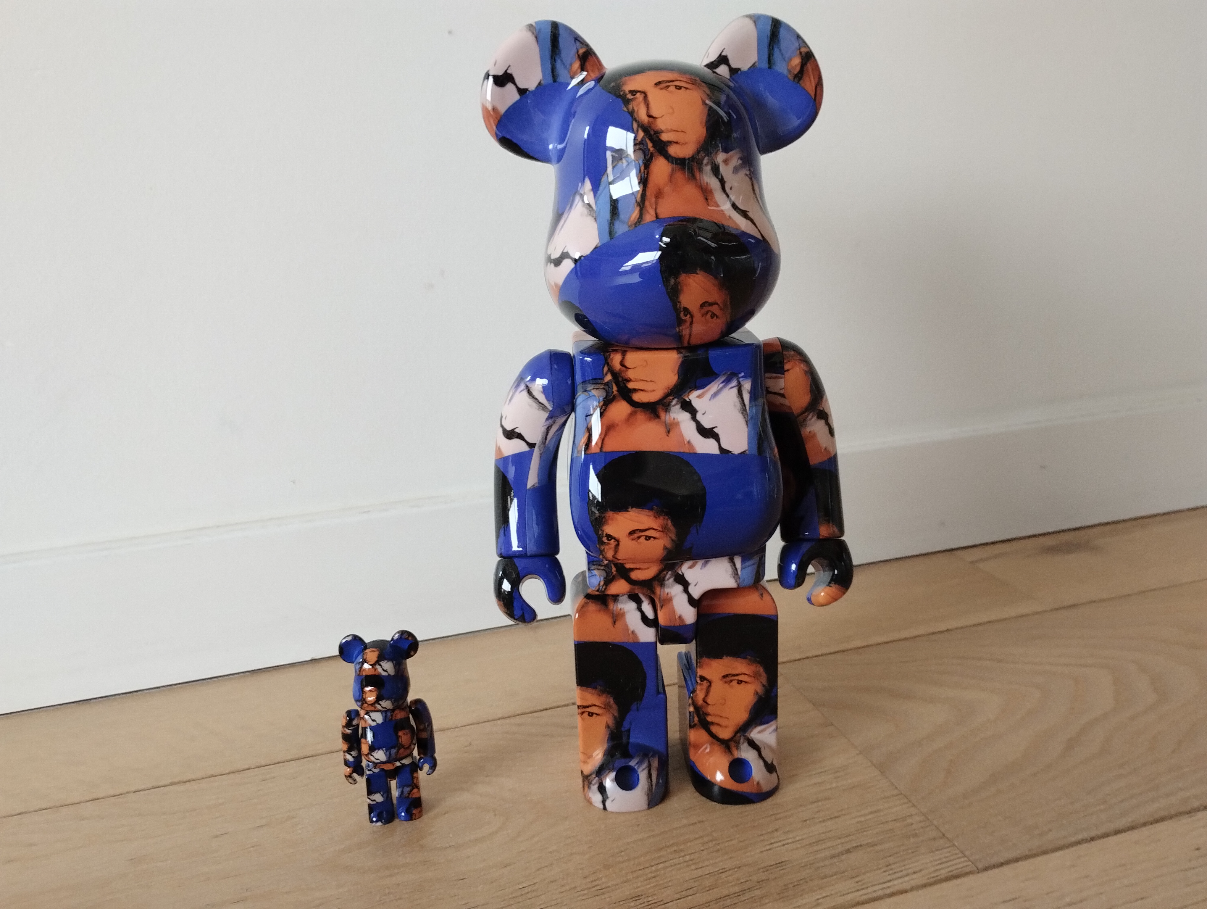 BE@RBRICK Andy Warhol‘s Muhammad Ali(TM) Medicom Toy Andy Warhol's Muhammad Ali Bearbrick set 100% 400%