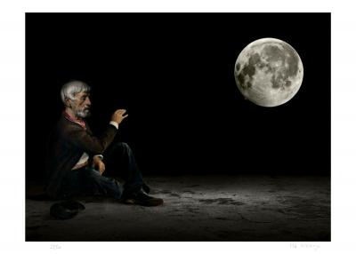 Mr Strange - Dialogue avec la Lune, 2023 - Giclée sur papier Hanhemühle 2