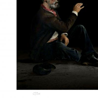 Mr Strange - Dialogue avec la Lune, 2023 - Giclée sur papier Hanhemühle 2