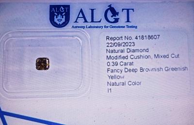 Diamant naturel  de 0,39 carat 