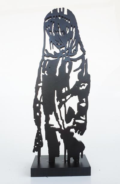 PyB - Banksy girl Bataclan , 2023 - Sculpture pop street art 2