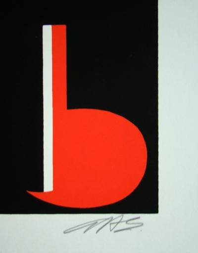Anna BEÖTHY-STEINER - Composition, 1972 - Original screen print hand-signed 2