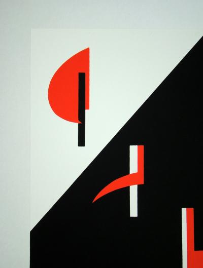 Anna BEÖTHY-STEINER - Composition, 1972 - Original screen print hand-signed 2