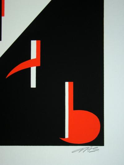 Anna BEÖTHY-STEINER - Composition, 1972 - Original screen print hand-signed 2